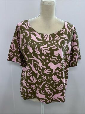 Princess Highway Smock Blouse Astrology Zodiac Print Linen Cotton